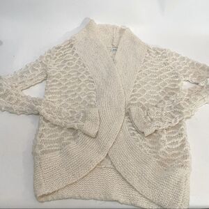 Sweet KIMCHI BLUE white open weave cardigan